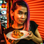 DALL·E 2023-03-13 13.57.41 - thai bar girl with raisin pastry in a bangkok red light district.png