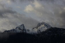 Duitsland-Berchtesgaden ''Watzmannmassiv-Watzmann  mit „Frau“ (links) und „Kindern“ (Mitte)'' ...JPG