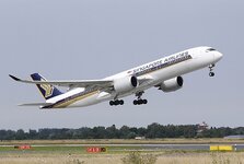 Duitsland-Düsseldorf ''Flughafen-Singapore Airlines A350''.jpg