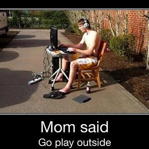 Outside
