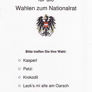 Stimmzettel NATIONALRATSWAHL-2008