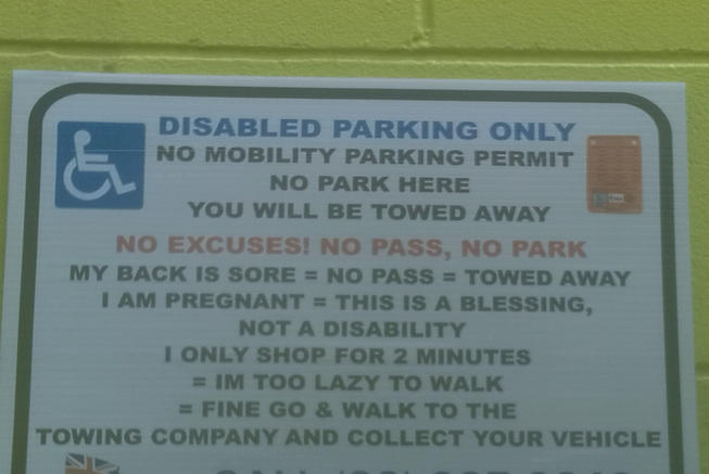 ParkplatznurfuerBehinderte