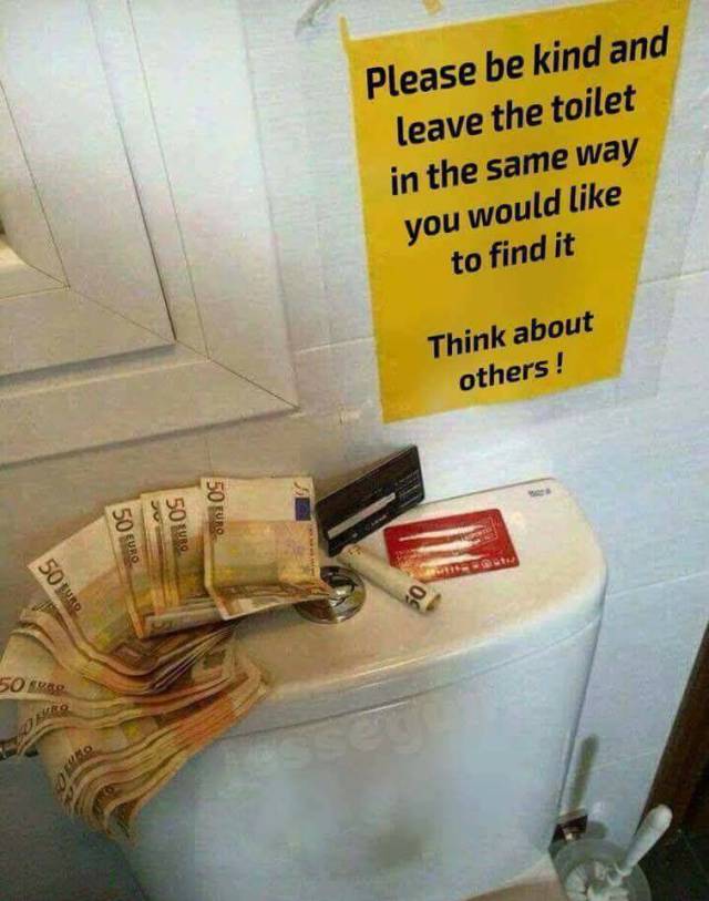 Toilettesohinterlassen